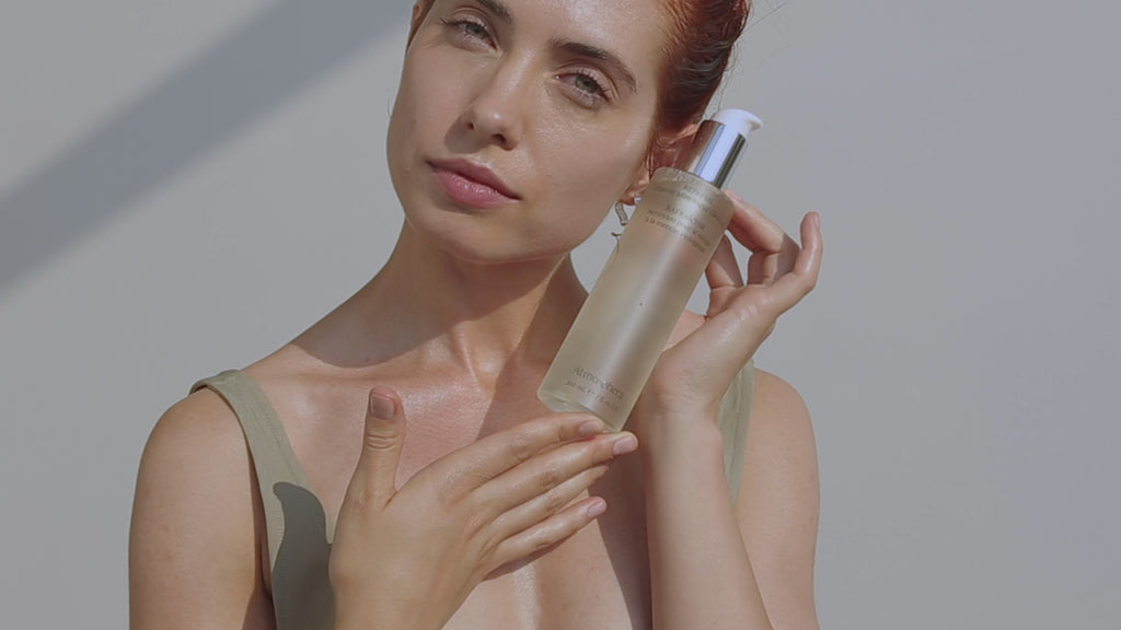 Model using facial cleanser | Climate responsive skincare